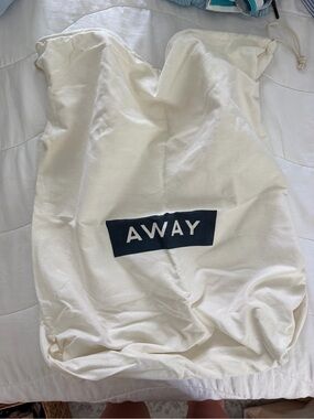 Away White Canvas Drawstring Duster